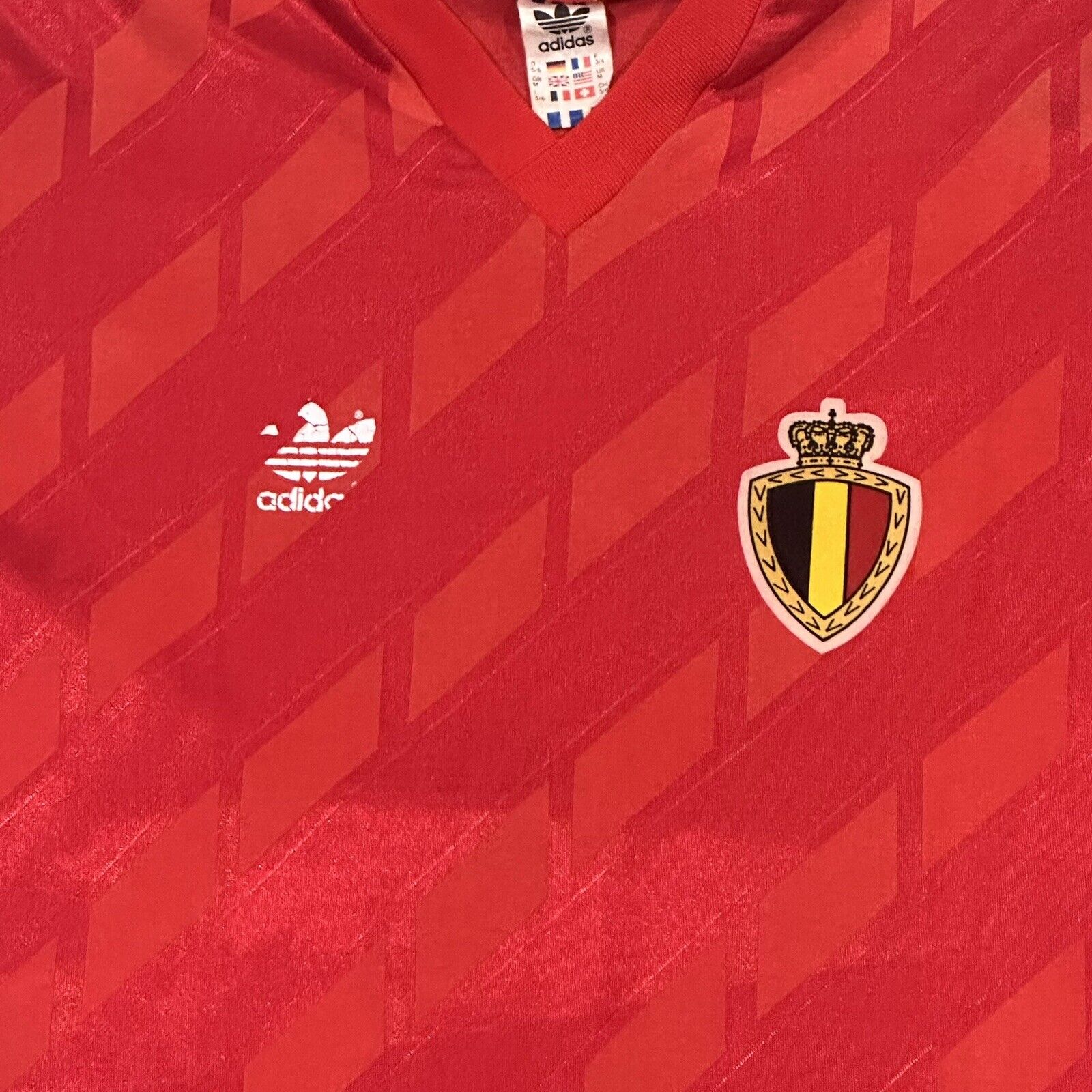 Belgium 1986/1987 World Cup Home Football Shirt  Medium - Football Shirt Kingdom