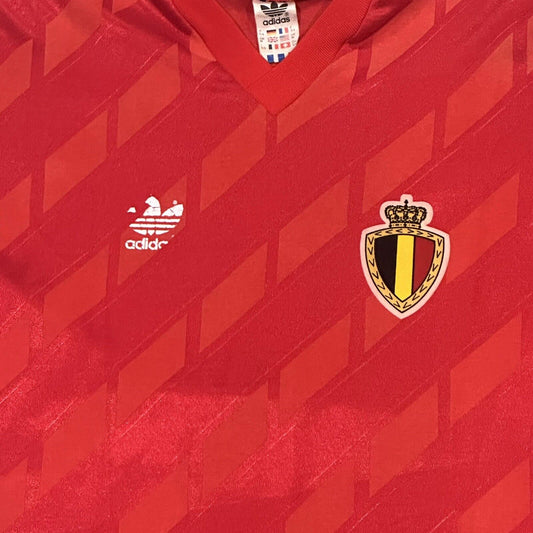 Belgium 1986/1987 World Cup Home Football Shirt  Medium - Football Shirt Kingdom