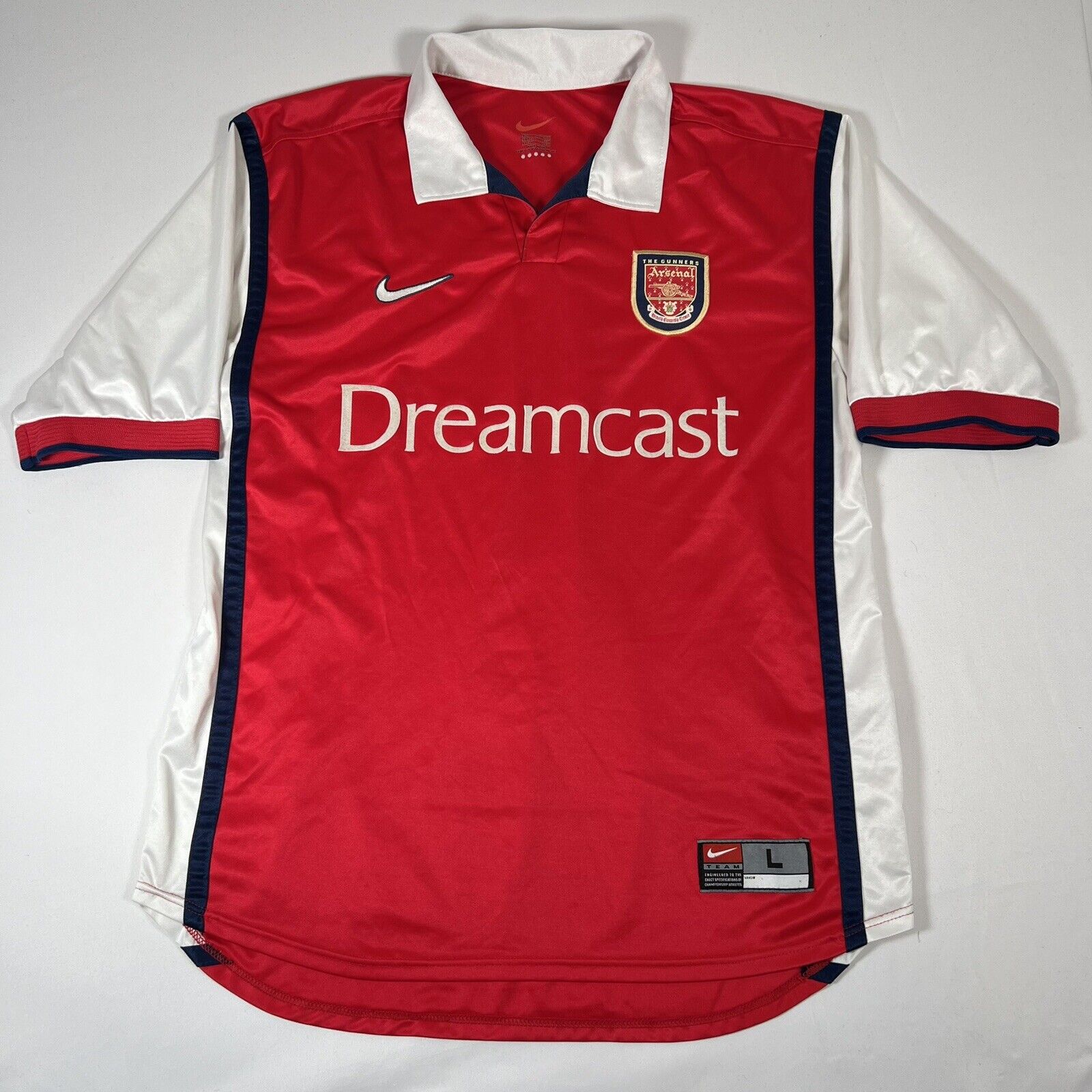 arsenal 1999 2000 home football shirt men s large2