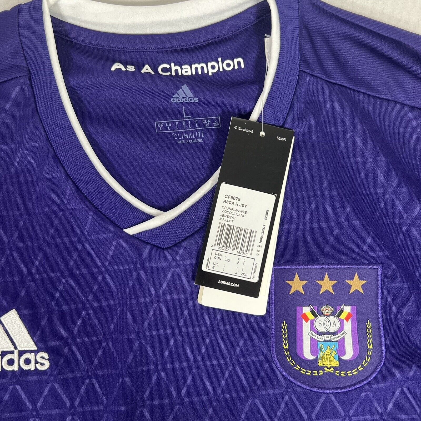 RSC Anderlecht 2018/2019 Home Football Shirt Large BNWT - Football Shirt Kingdom