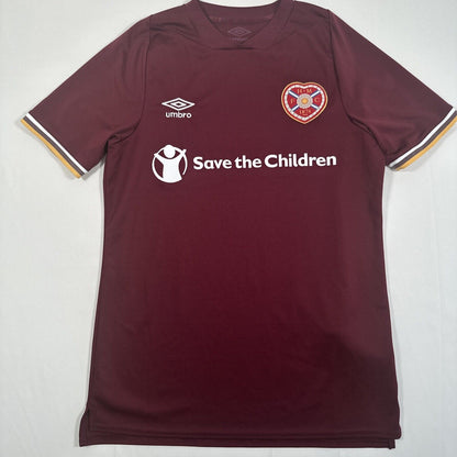 Hearts Heart Of Midlothian 2020/2021 Home Football Shirt Small — full front view