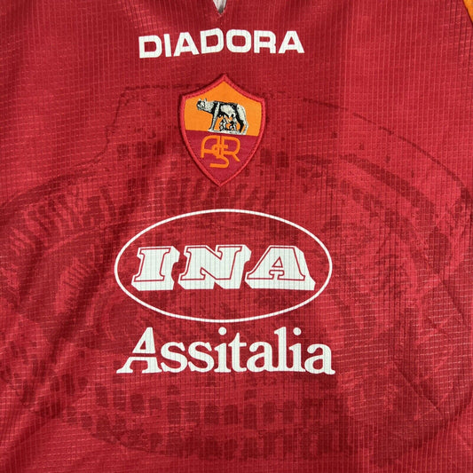 Roma 1997/1998 Home Football Shirt  Men’s Small / Medium - Football Shirt Kingdom
