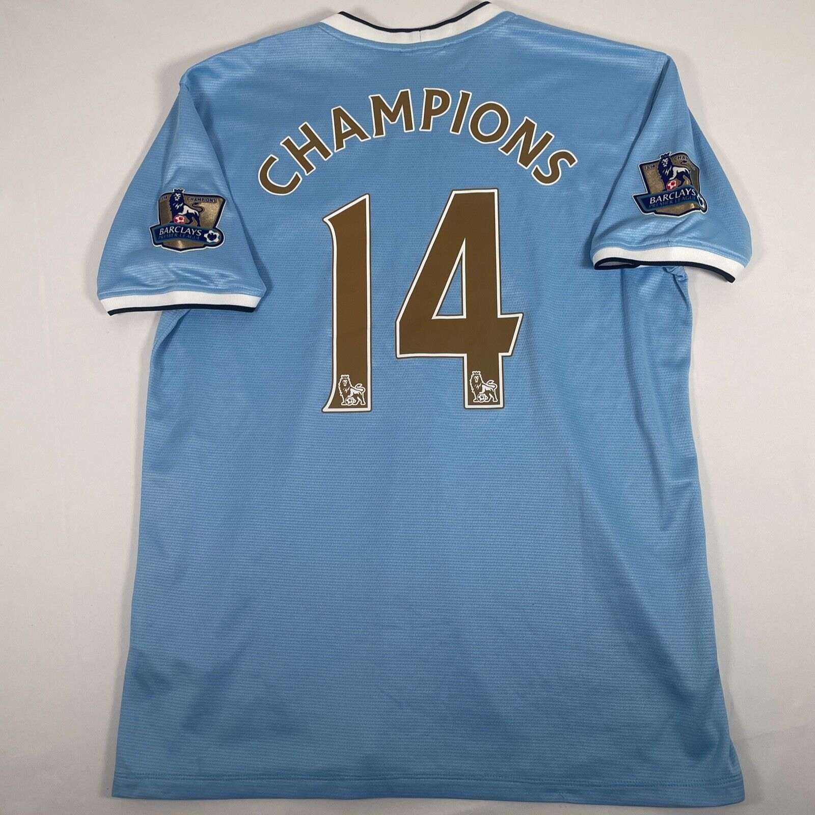 manchester city 2013 2014 champions football shirt issued xl2