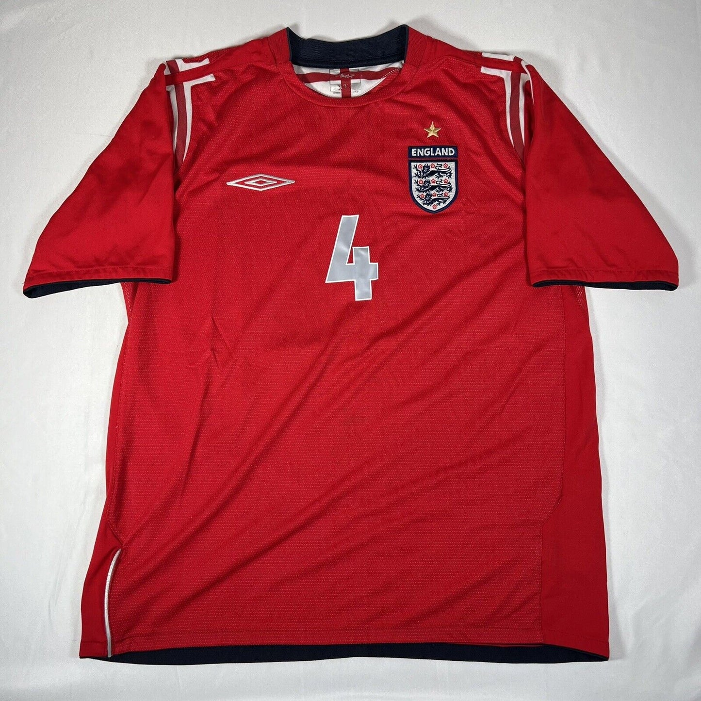 gerrard 8 england 2004 2005 2006 away football shirt men s large3