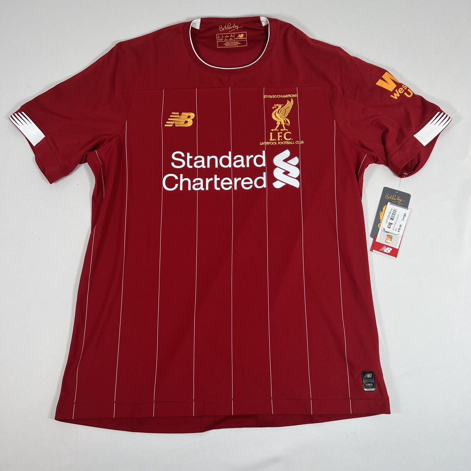 Liverpool 2019/2020 Champions Home Football Shirt BNWT Large - Football Shirt Kingdom