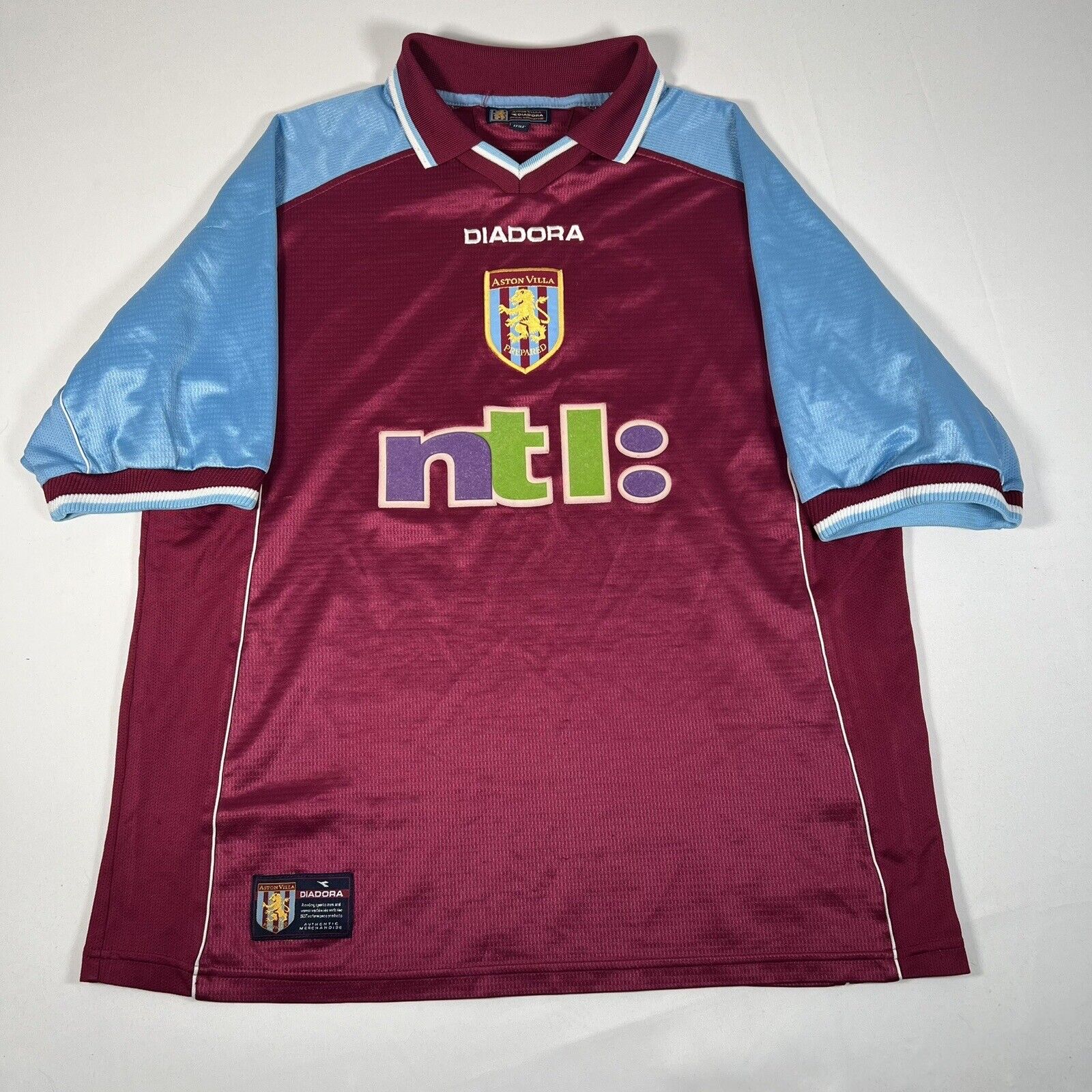 aston villa 2000 2001 home football shirt men s large2