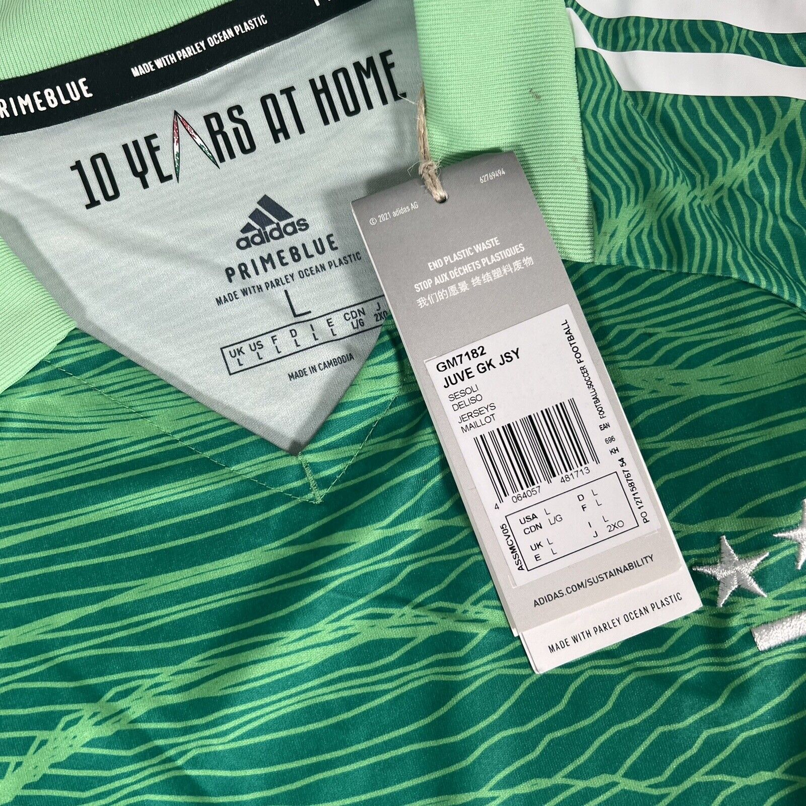 juventus 2021 2022 goalkeeper football shirt large bnwt3