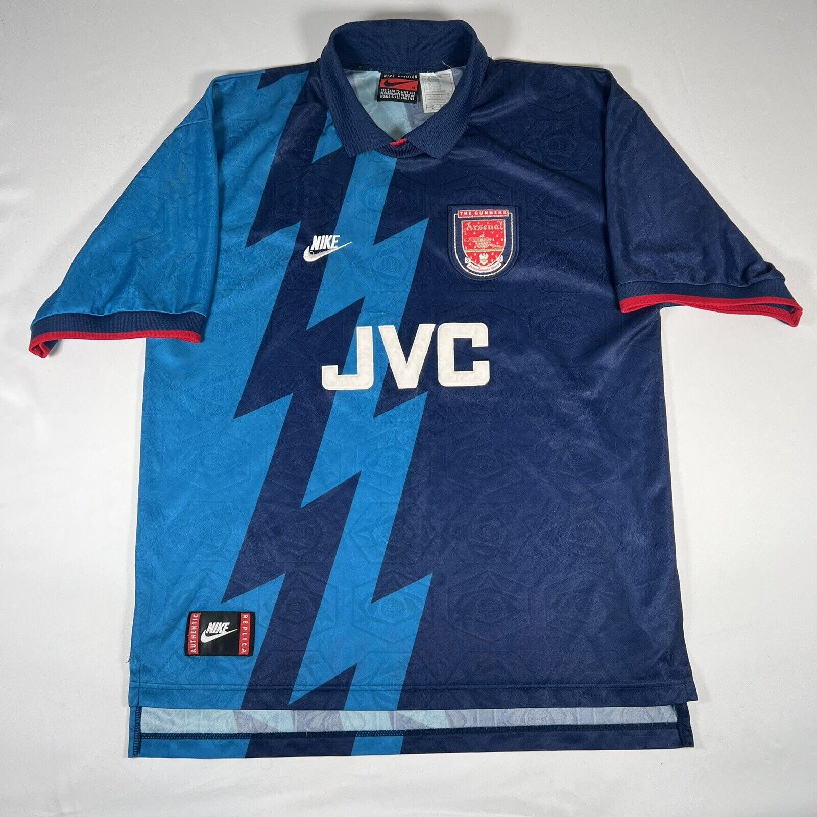 arsenal 1995 1996 away football shirt men s xl 12