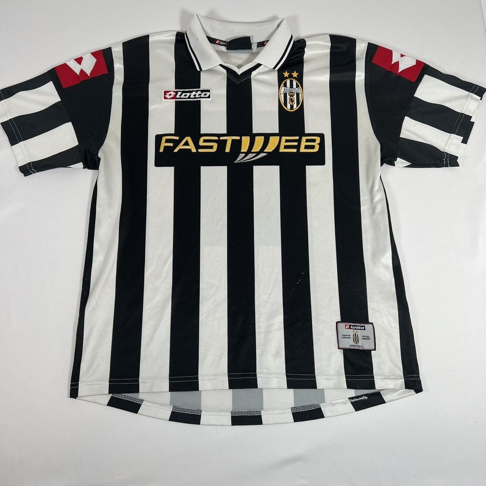 juventus 2001 2002 home football shirt men s large2