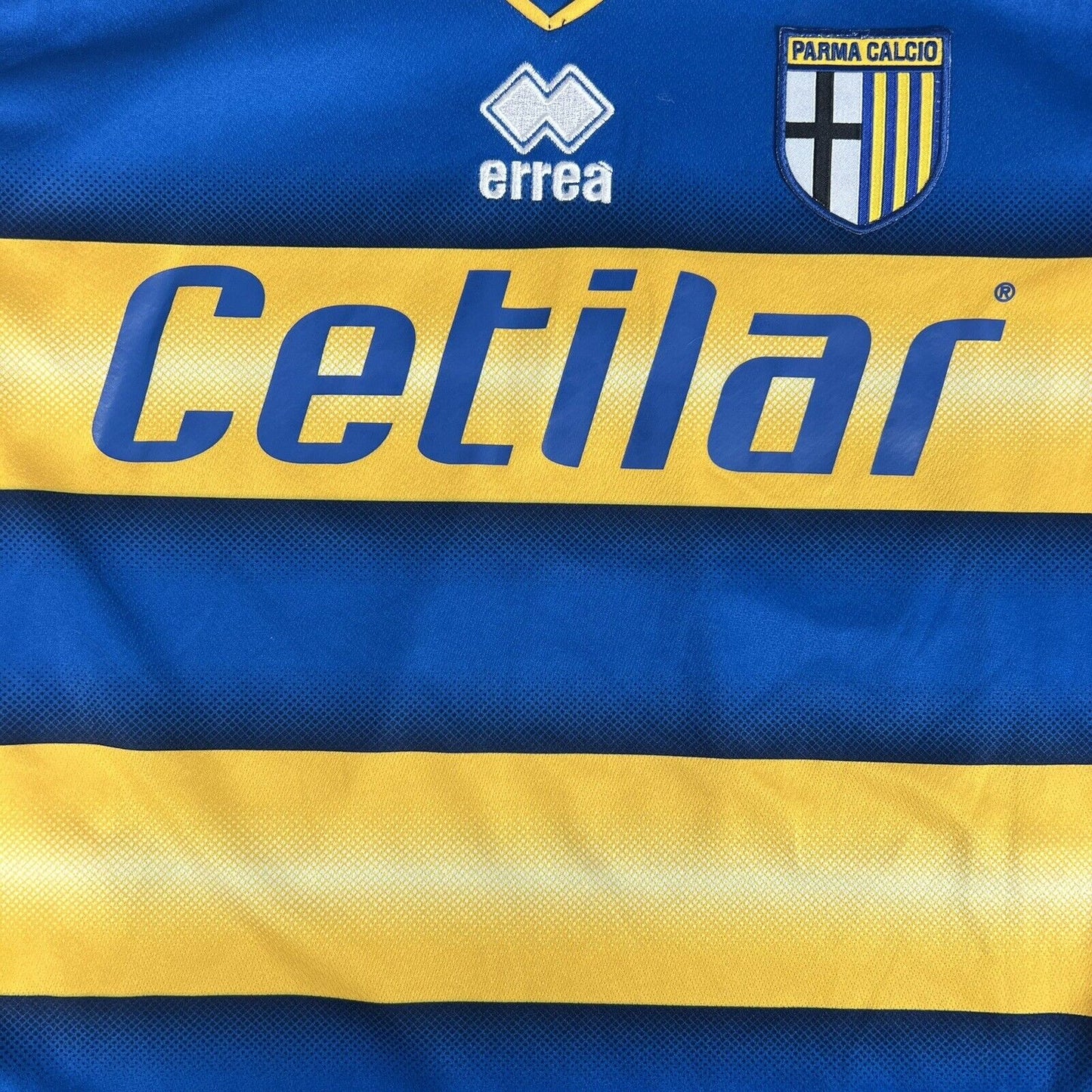 Parma 2019/2020 Home Football Shirt  Men’s Large w/Badges - Football Shirt Kingdom