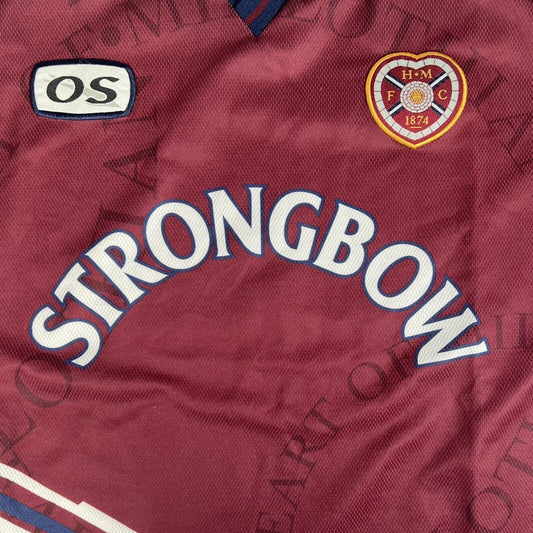 MCCANN 7 Hearts Heart Of Midlothian 1998/1999 Home Football Shirt Large - Football Shirt Kingdom
