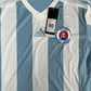 Blue And White Stripe Slovan Bratislava Template Home Football Shirt Medium BNWT - Football Shirt Kingdom