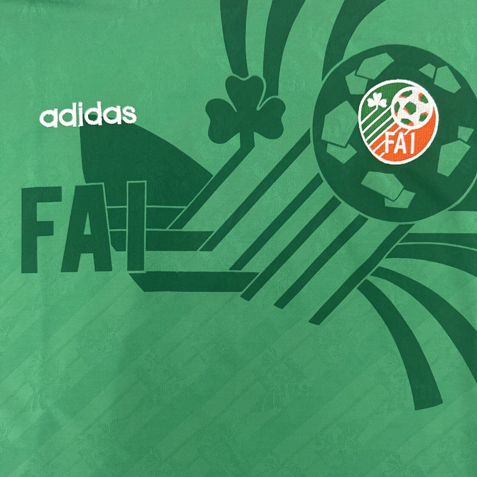 Ireland #9 1994 World Cup Home Football Match Shirt Large - Football Shirt Kingdom