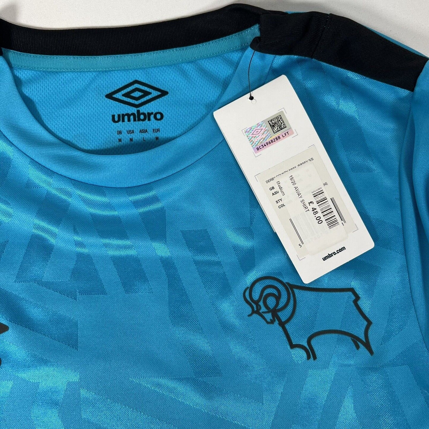 bnwt rooney 32 derby 2019 2020 away football shirt medium5