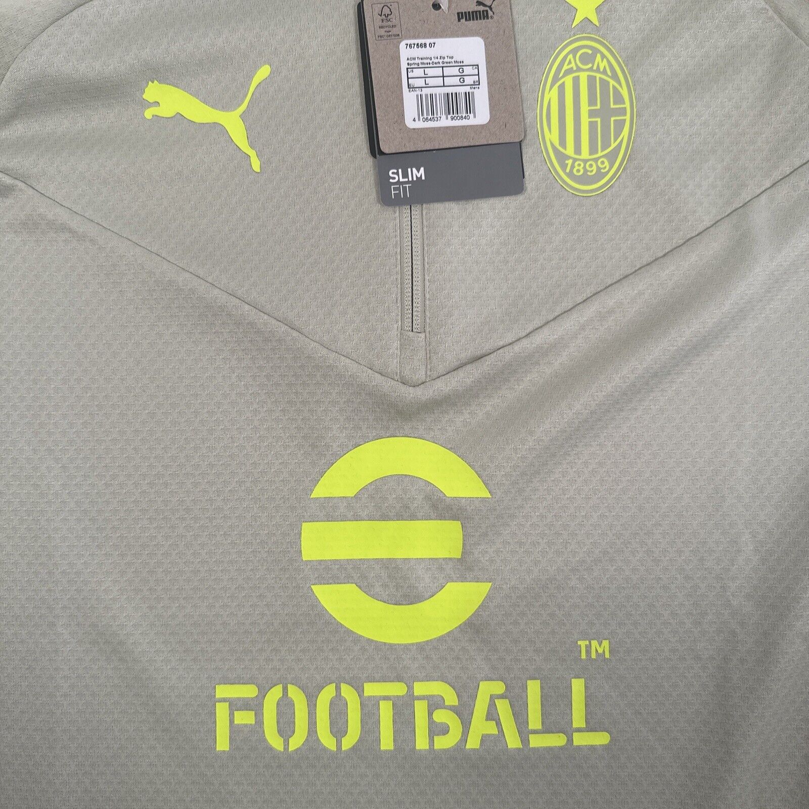 AC Milan 2022/2023 Half Zip Training Football Shirt BNWT Large - Football Shirt Kingdom