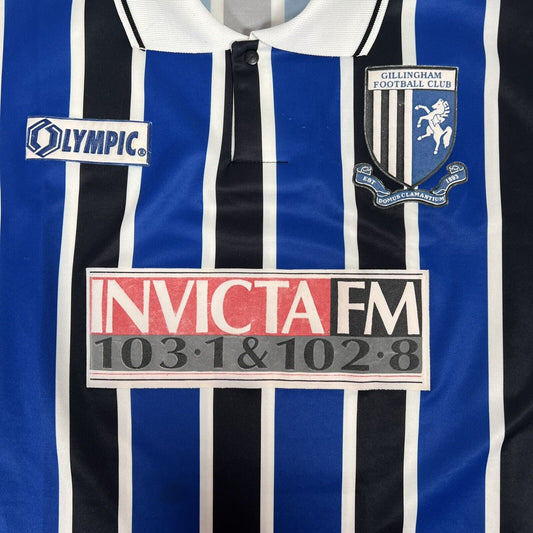 Gillingham 1995/1996 Home Football Shirt  Medium - Football Shirt Kingdom