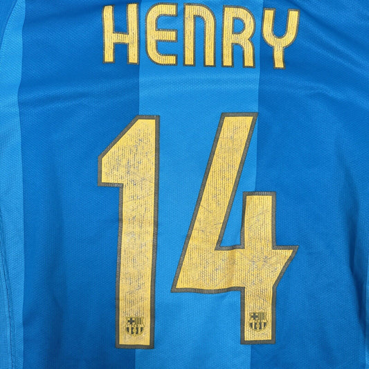 Barcelona HENRY 14  2007/2008/2009 Away Third Football Shirt Medium - Football Shirt Kingdom