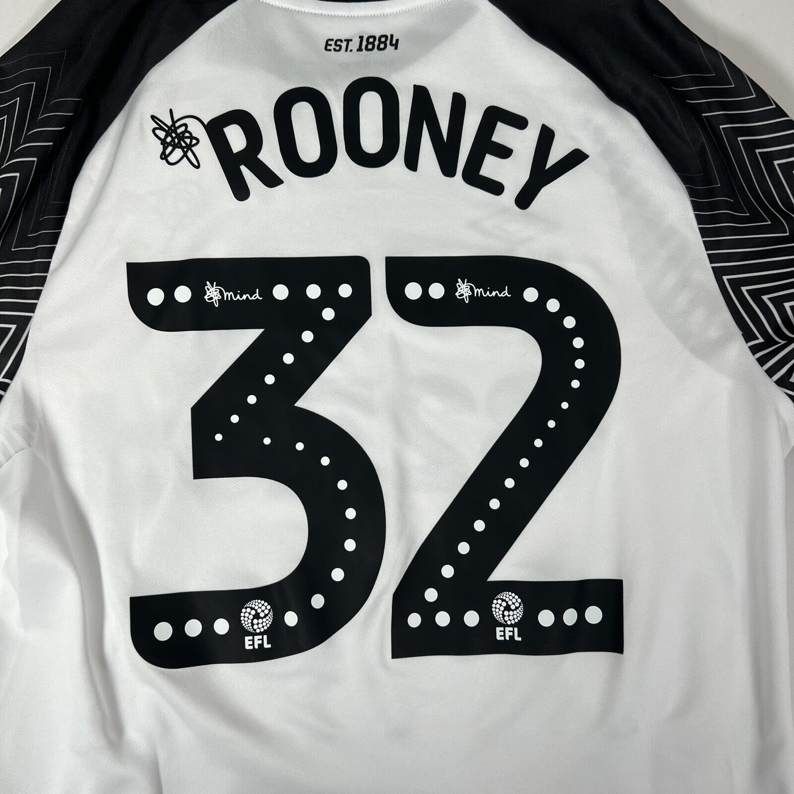 Derby County ROONEY 32 2019/2020 Home Football Shirt Medium BNWT - Football Shirt Kingdom