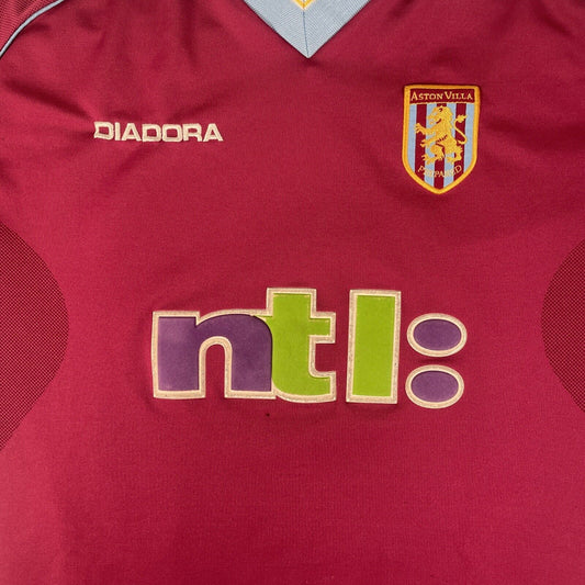 Aston Villa 2001/2002 Home Football Shirt Men’s Large - Football Shirt Kingdom