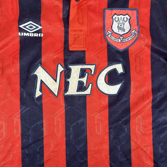 Everton 1992/1993/1994 Away Football Shirt  Large - Football Shirt Kingdom