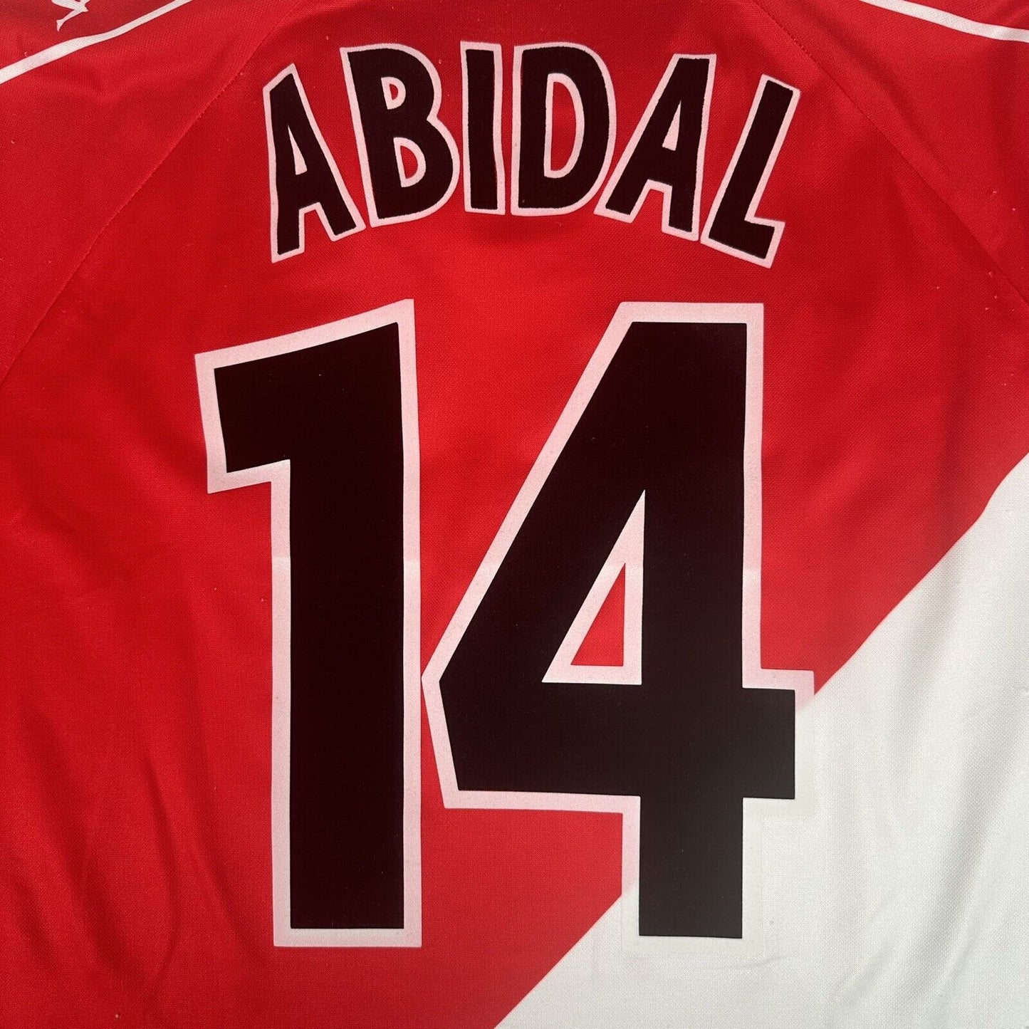 AS Monaco ABIDAL 14 2000/2001 Home Football Shirt XL - Football Shirt Kingdom