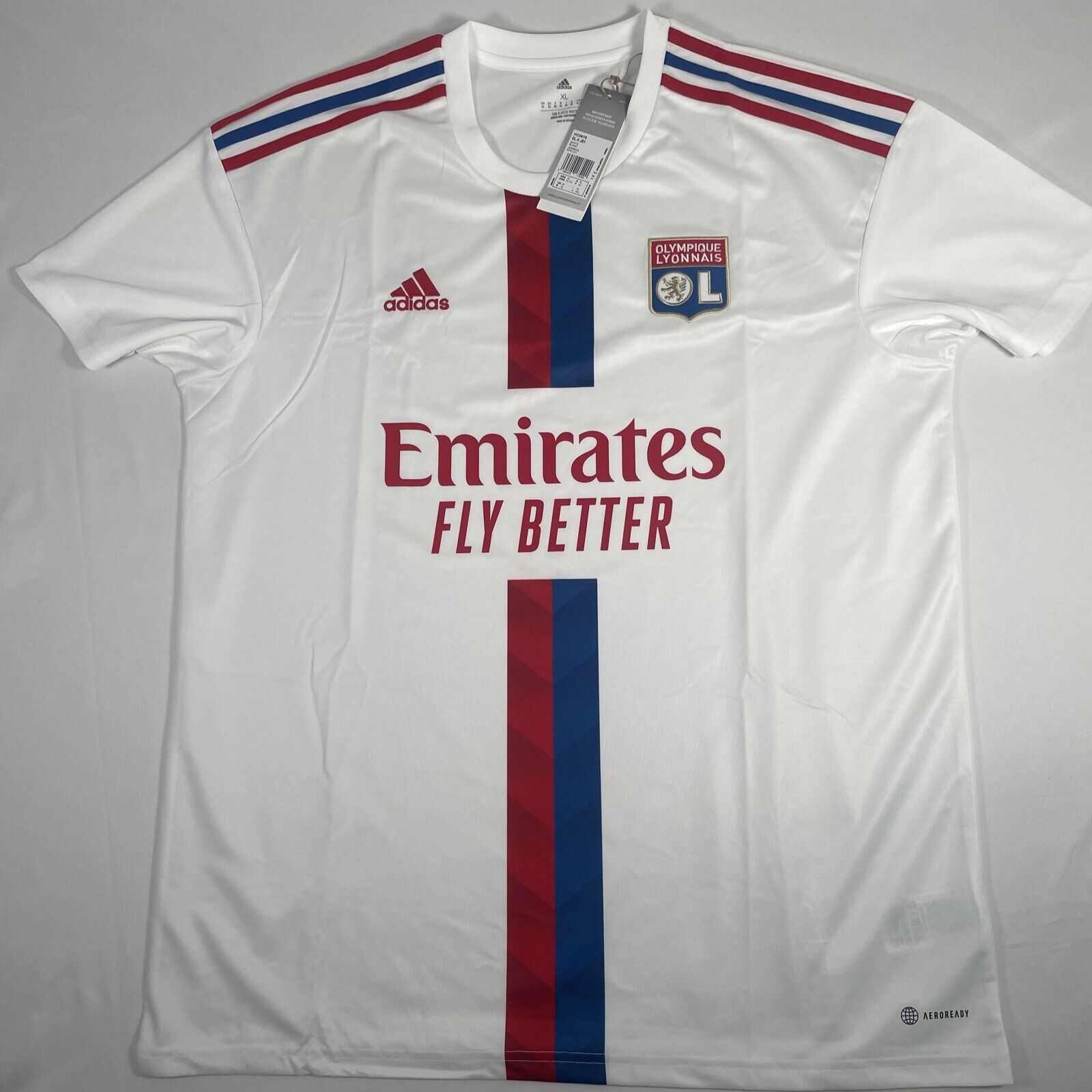 olympique lyonnais lyon 2022 2023 home football shirt bnwt xl3