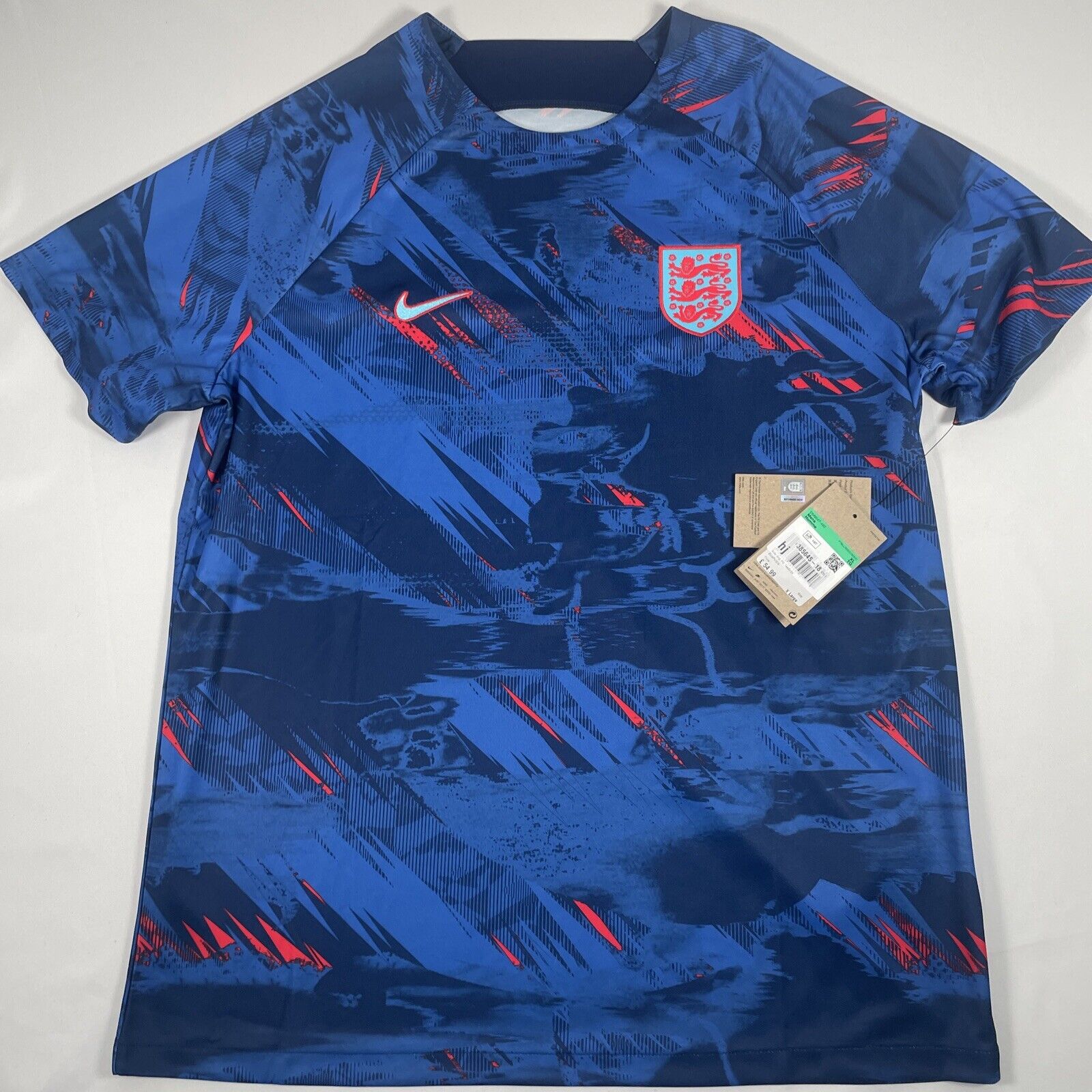 england 2022 pre match training football shirt bnwt xl2