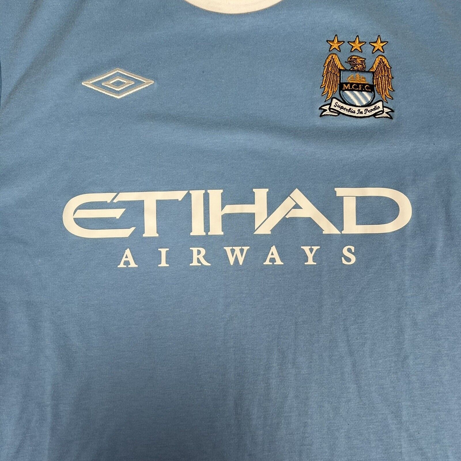 Manchester City 2009/2010 Home Football Shirt  Men’s XL - Football Shirt Kingdom