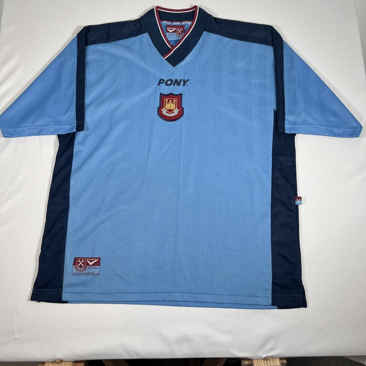 west ham united 1997 1998 away football shirt xl2