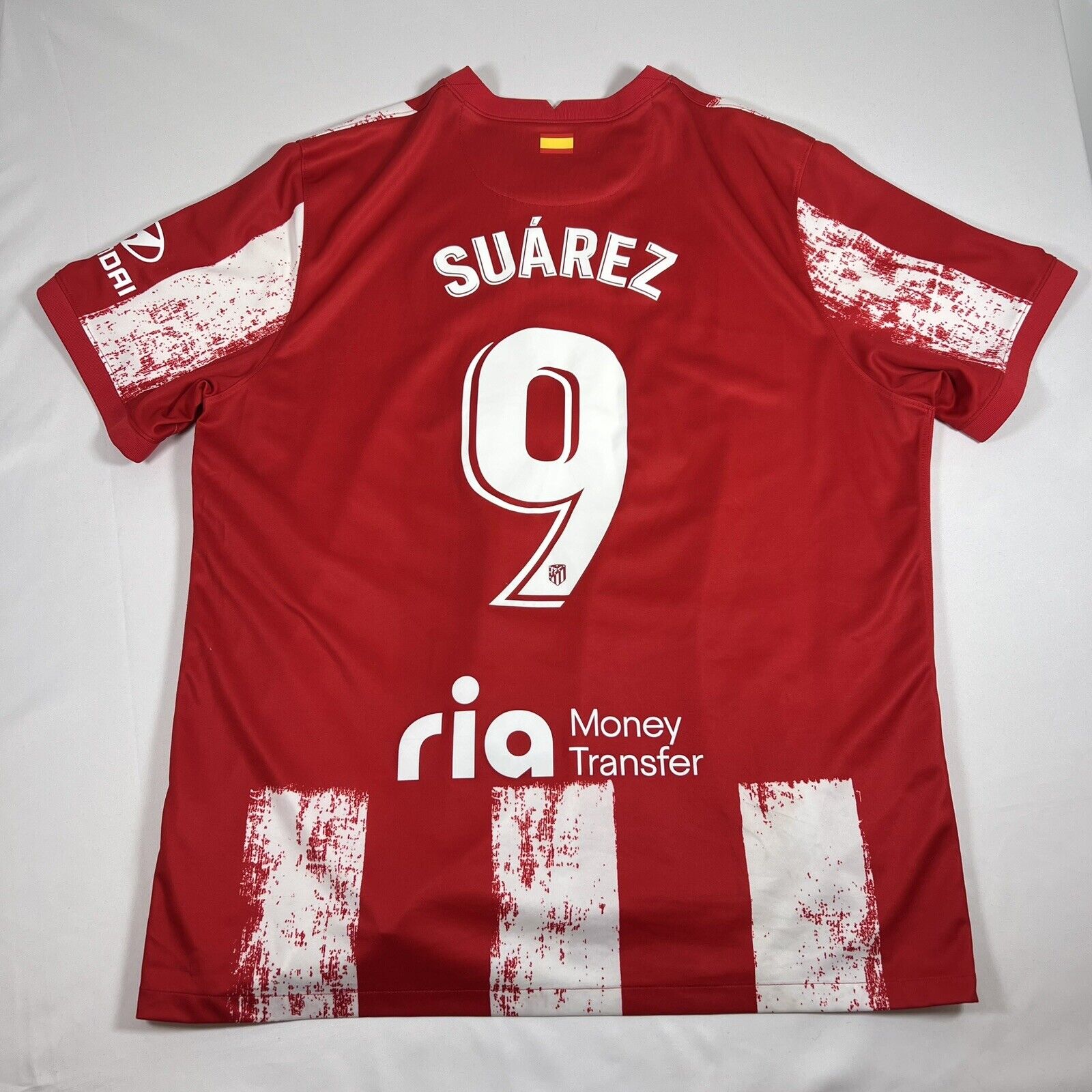 suarez 9 atletico madrid 2020 2021 home football shirt xxl4