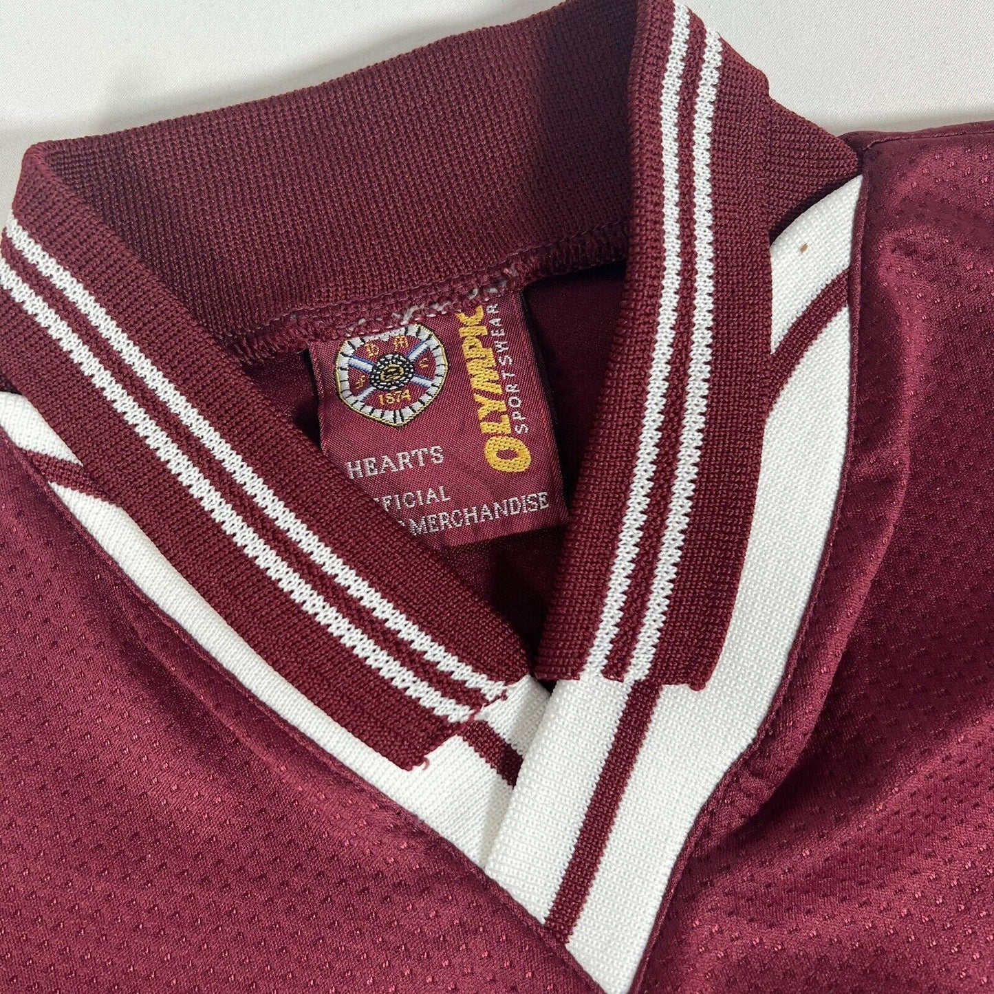 MCCANN 7 Hearts Heart Of Midlothian 1997/1998 Home Football Shirt Medium