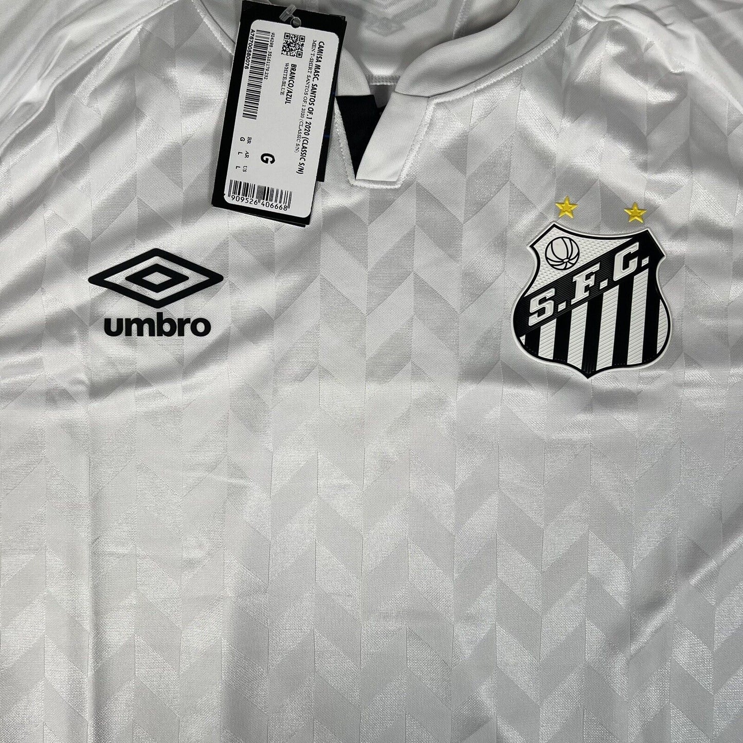 Santos 2020/2021 Home Football Shirt  Men’s Large BNWT - Football Shirt Kingdom