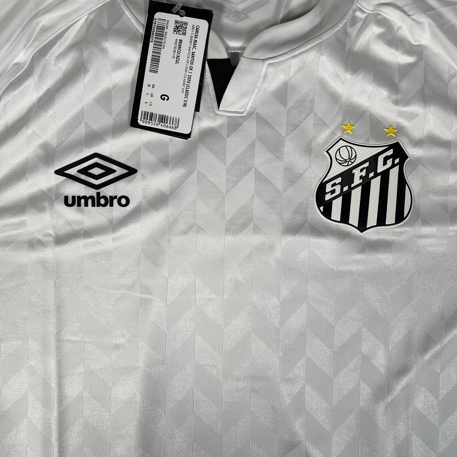 Santos 2020/2021 Home Football Shirt  Men’s Large BNWT - Football Shirt Kingdom
