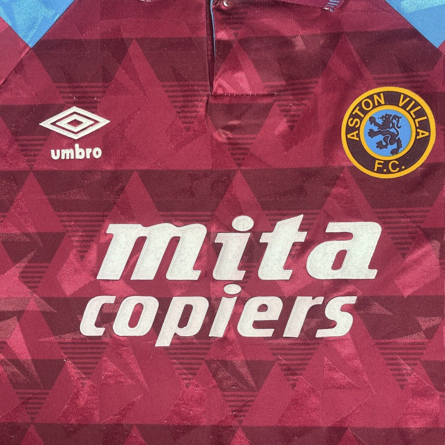 Aston Villa 1990/1991/1992 Home Football Shirt XL - Football Shirt Kingdom