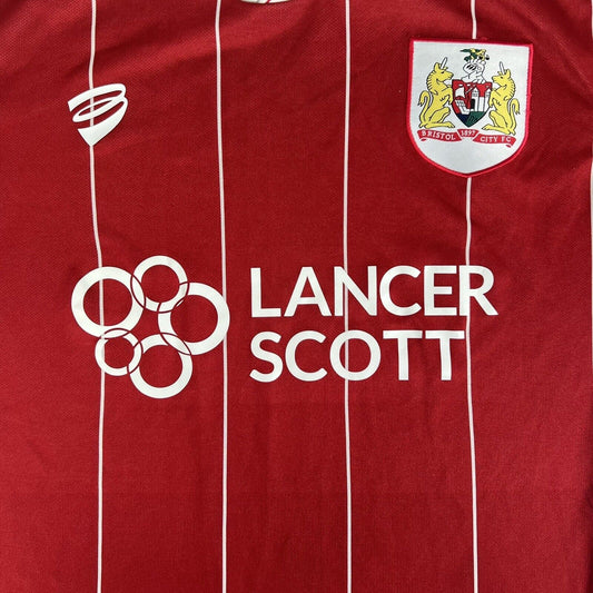 Bristol City 2017/2018 Home Football Shirt  Womens 10 - Football Shirt Kingdom