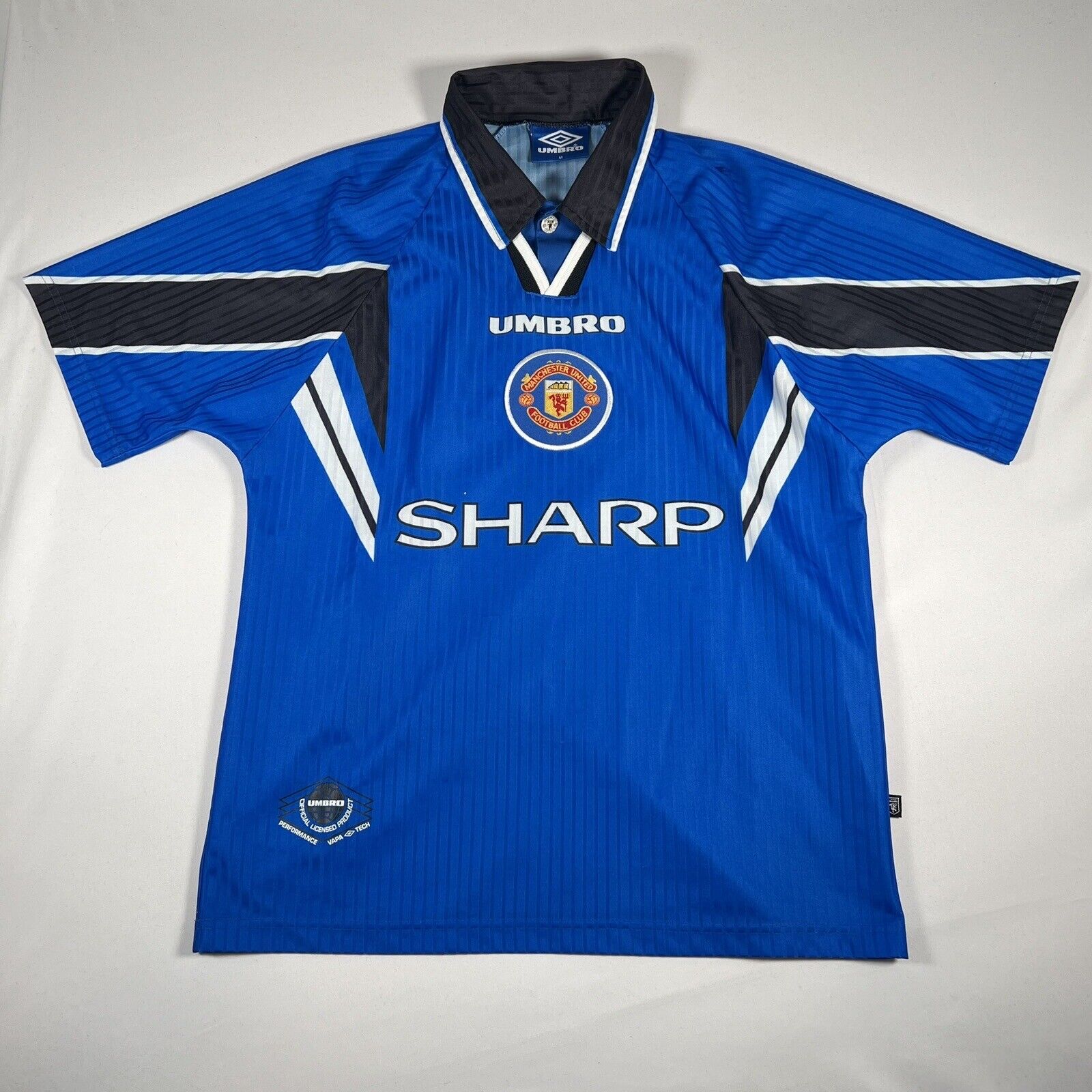 manchester united 1996 1997 1998 third football shirt men s medium2