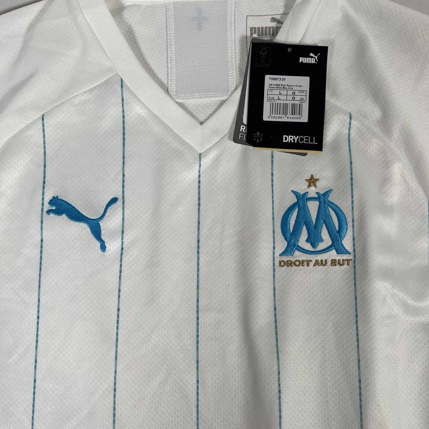 Marseille 2019/2020 Home Football Shirt  Men’s Large BNWT - Football Shirt Kingdom