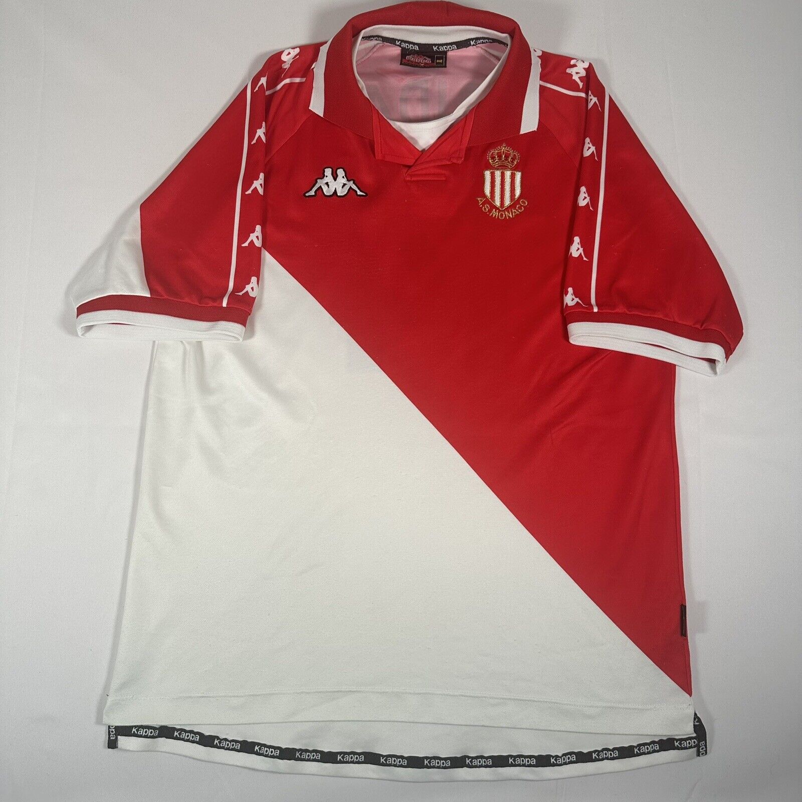 abidal 14 as monaco 2000 2001 home football shirt men s xl4