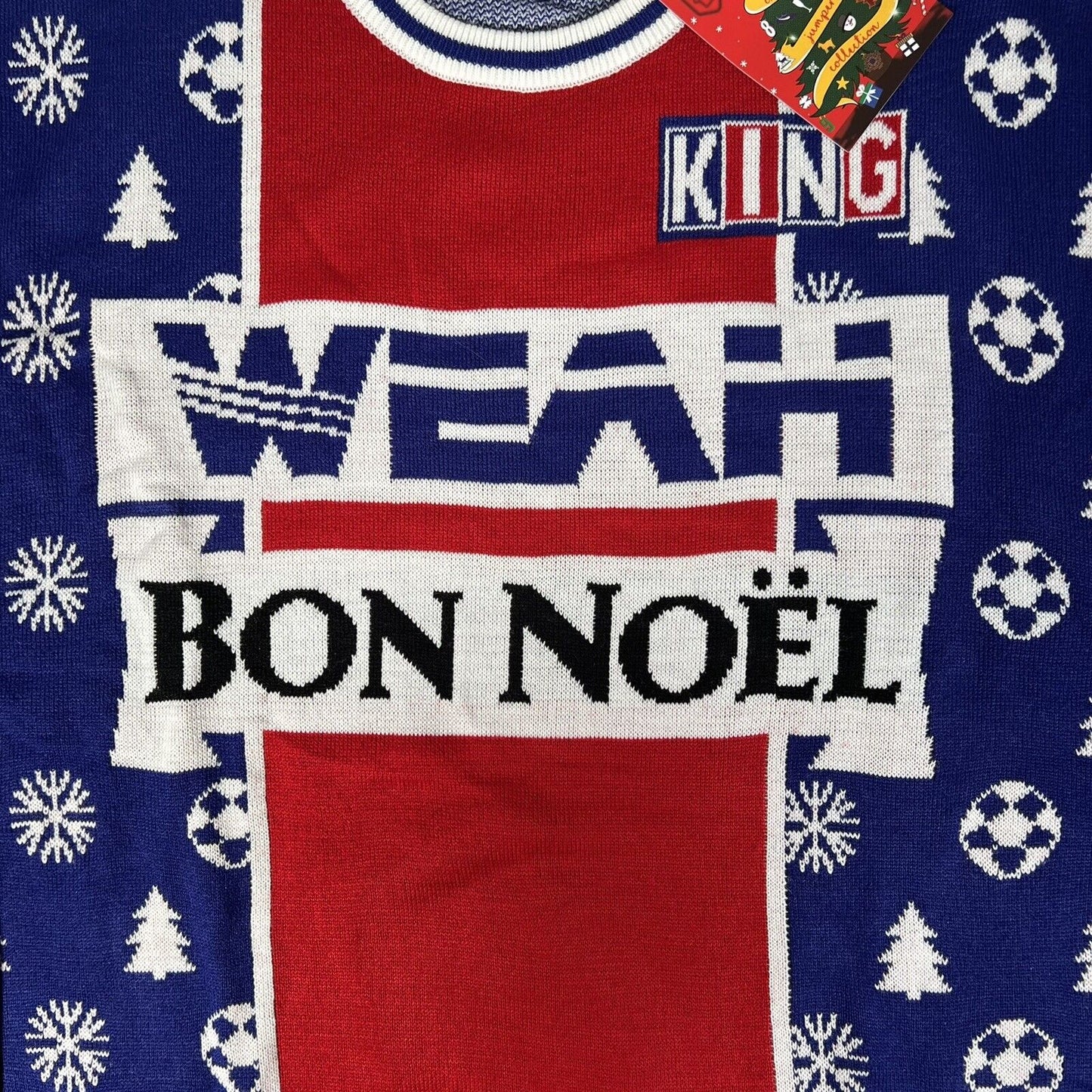 psg weah classic football shirts christmas xmas jumper sweatshirt medium bnwt2