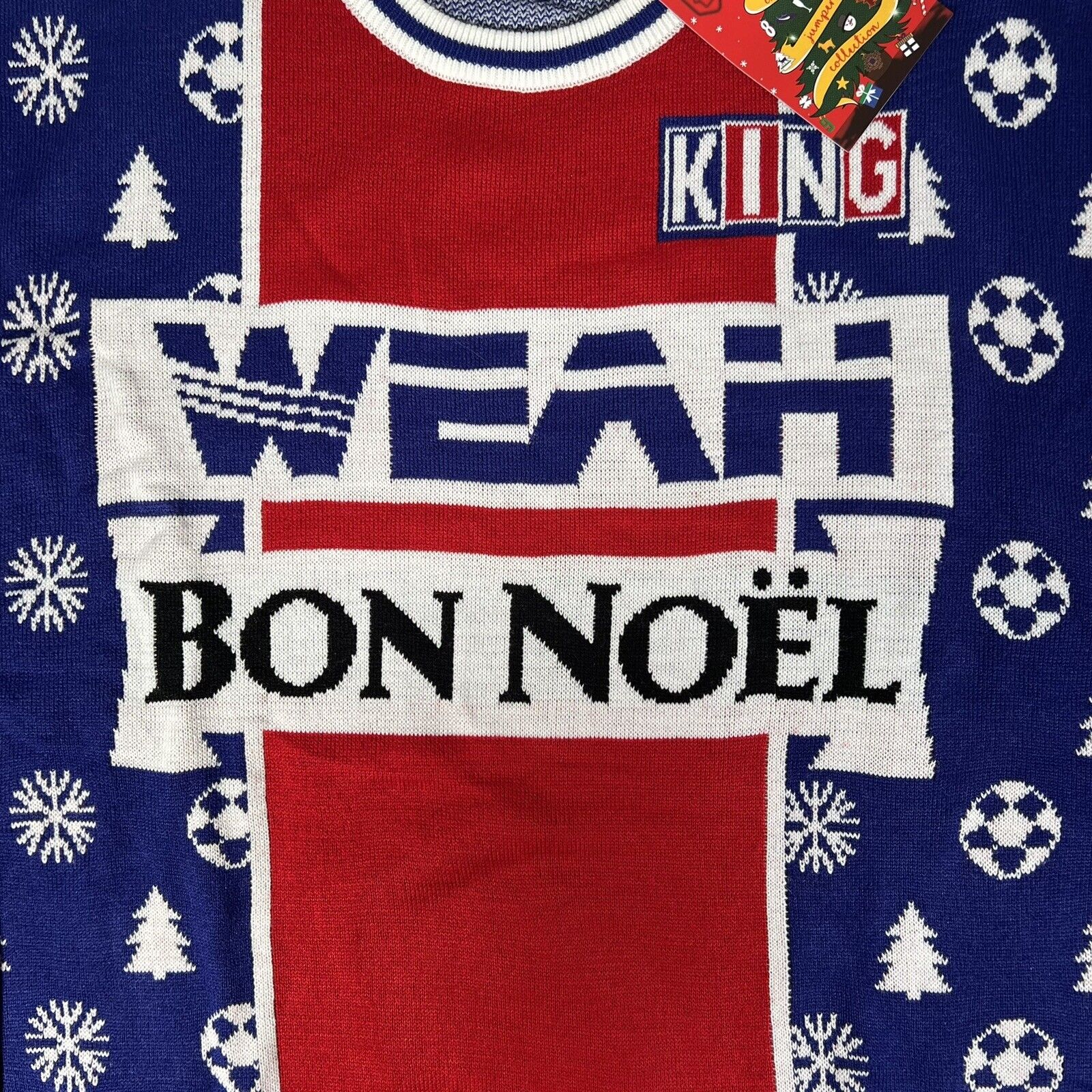 psg weah classic football shirts christmas xmas jumper sweatshirt medium bnwt2