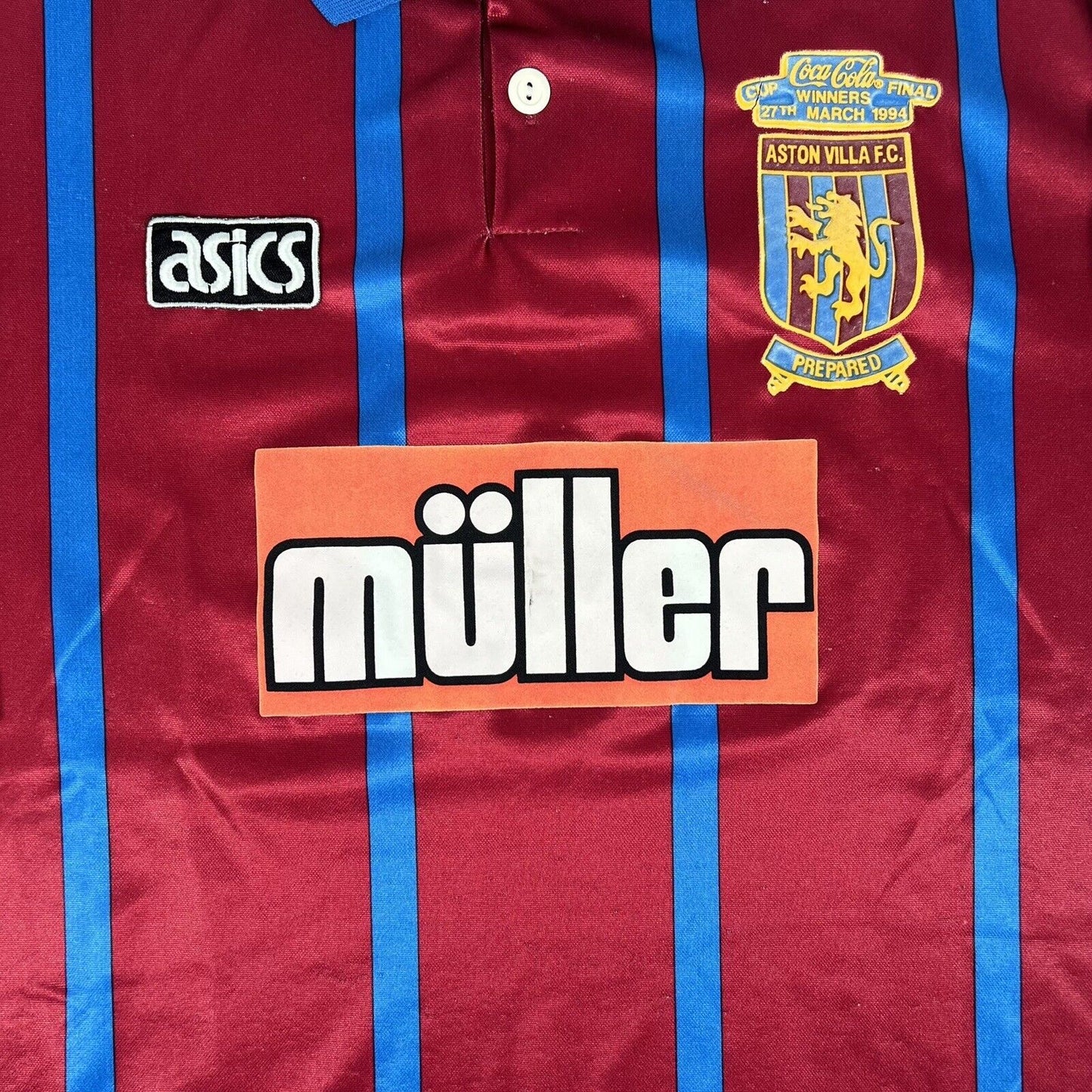 Aston Villa 1993/1994/1995 Cup Winners Home Football Shirt  XL