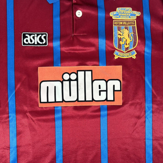 Aston Villa 1993/1994/1995 Cup Winners Home Football Shirt  XL - Football Shirt Kingdom
