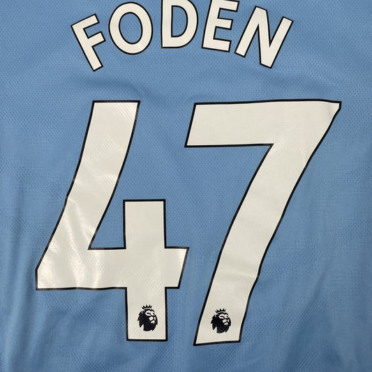 Manchester City FODEN 47 2021/2022 Home Football Shirt Player Spec Medium - Football Shirt Kingdom