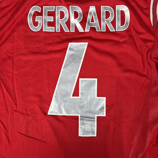 GERRARD 8 England 2004/2005/2006 Away Football Shirt Men’s Large - Football Shirt Kingdom