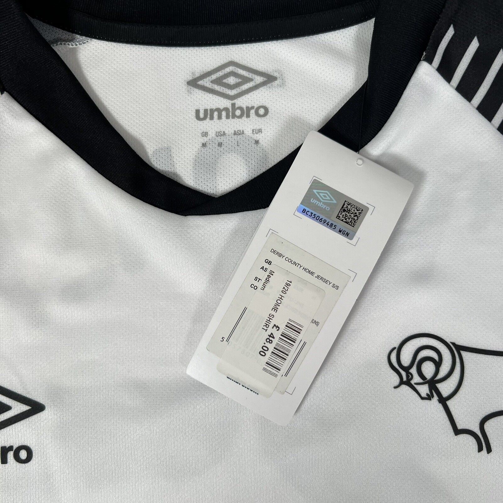 bnwt rooney 32 derby 2019 2020 home football shirt medium5