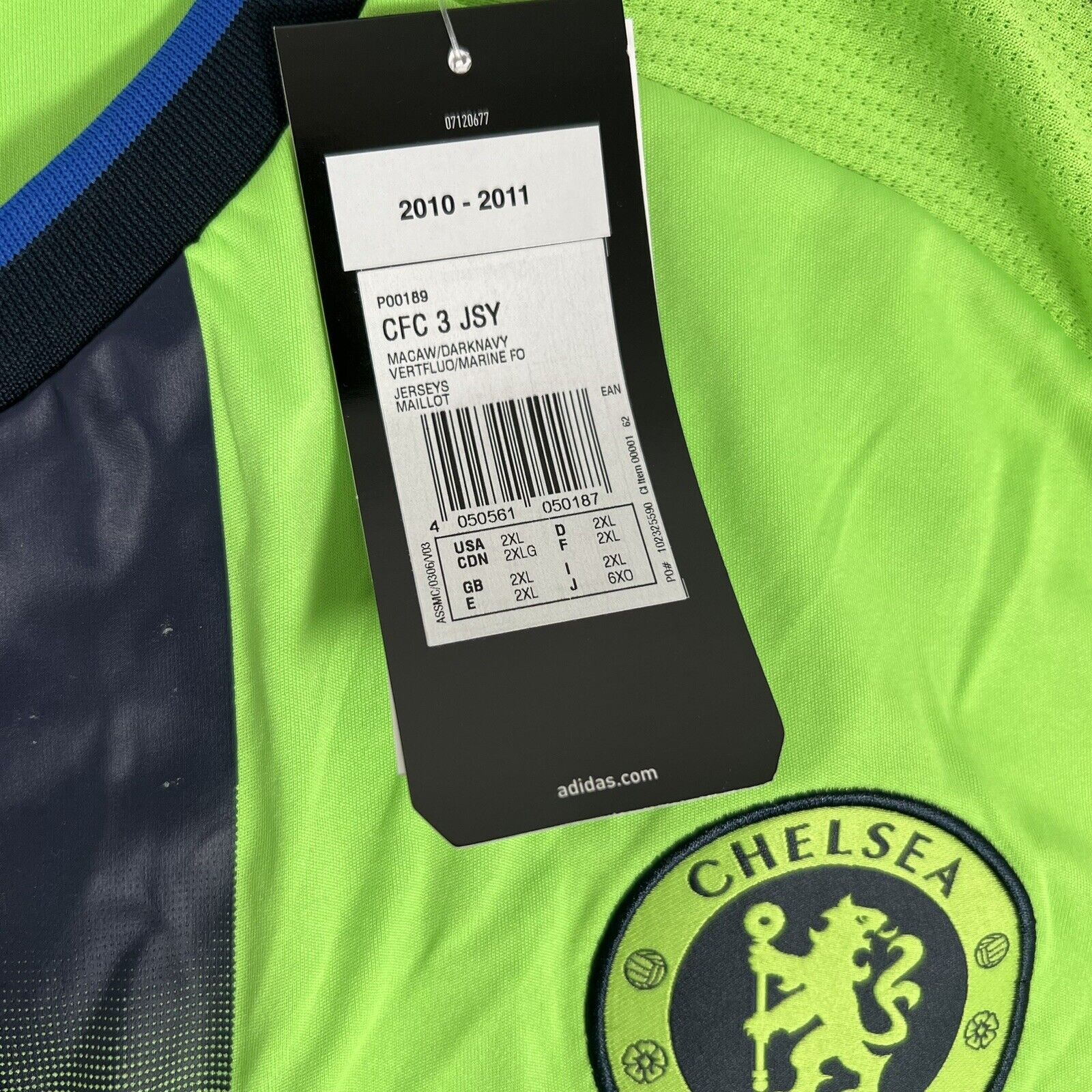bnwt chelsea 2010 2011 third football shirt xxl2