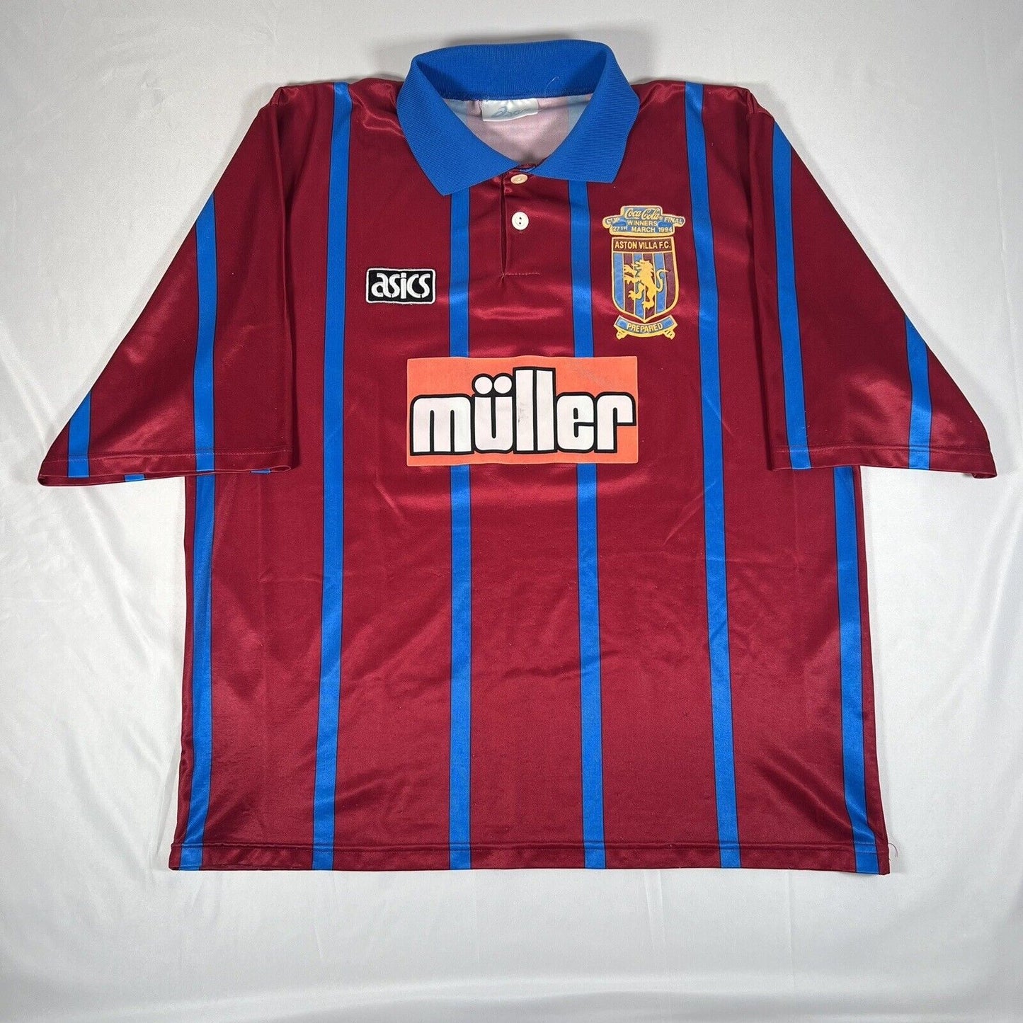 Aston Villa 1993/1994/1995 Cup Winners Home Football Shirt  XL