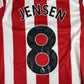 Brentford JENSEN 8 2021/2022/2023 Home Football Shirt BNWT Medium - Football Shirt Kingdom
