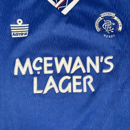 Rangers 1990/1991/1992 Home Football Shirt  Large - Football Shirt Kingdom