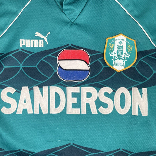 Sheffield Wednesday 1995/1996 Away Football Shirt Large - Football Shirt Kingdom